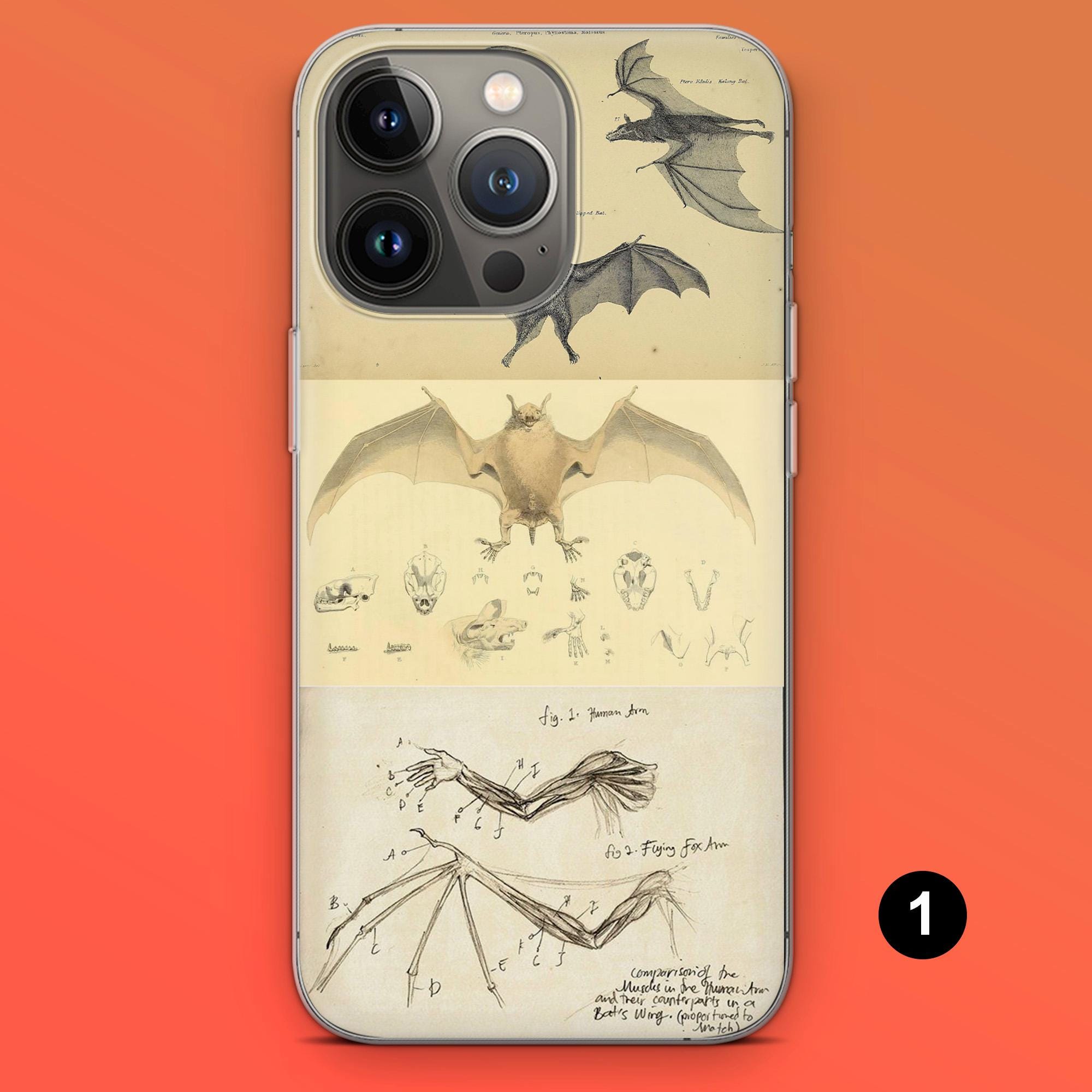 ゴシック コウモリ イラスト 携帯ケース ヴィンテージ カバー iPhone