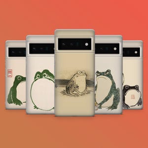 Matsumoto Hoji Frog Phone Case Vintage Art Cover for Pixel 9A, 9Pro XL, 8A, 8Pro, 7Pro, 7A,6A iPhone 16Pro, 16E, 15,14 Samsung S25,S24Fe,A16