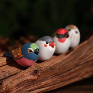 Hand Carved, Wooden Figurines, Bird Sculptures, Home Decor Sculpture Ornaments, Animal Decorations, Handmade, Gifts For Bird Lovers