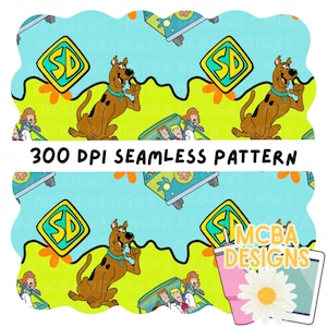 Mystery dog Seamless repeating pattern file