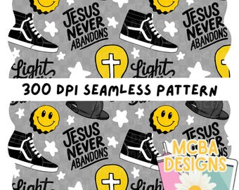 Jesus is the light Seamless repeating pattern file