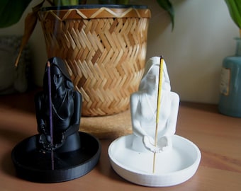 Laya 3D Printed Incense Holder, Minimalist Design Incense Burner, Original Zen Décor Incense Stand, Cone and Stick Incense Support, Handmade