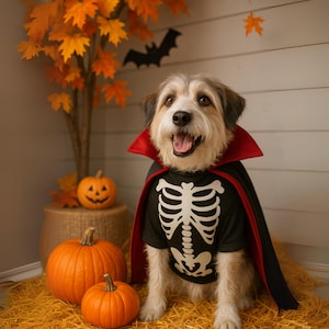 Anpassat Halloween-husdjursporträtt: Spöklik digital konst (digital nedladdning) bild 8