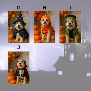 Anpassat Halloween-husdjursporträtt: Spöklik digital konst (digital nedladdning) bild 10