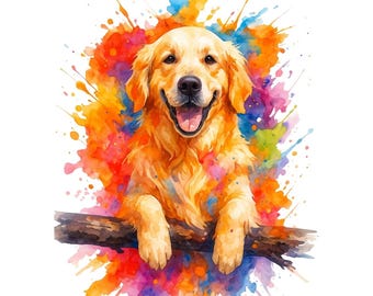 Custom Colorful Pet Portrait: Unique Dog Art (Digital Download A4 Size Available)