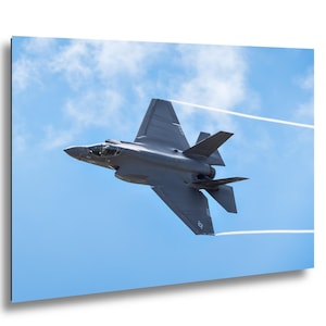 F35c Lightning II Fighter Jet Wall Art | Modern Military Aviation Print