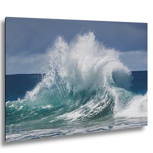 Hawaii Wave Art Print, Coastal Seascape Photography, Crashing Ocean Waves, Kauai Wall Decor