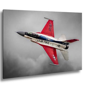 F16 Fighter Jet Wall Art | Modern Military Aviation Print
