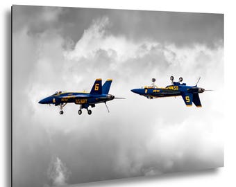 Blue Angels F18 Solo Pass Photo Print | Navy Aviation Wall Art Poster