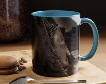Koffiemok Boeddhaboom: zwart accent, meditatief cadeau