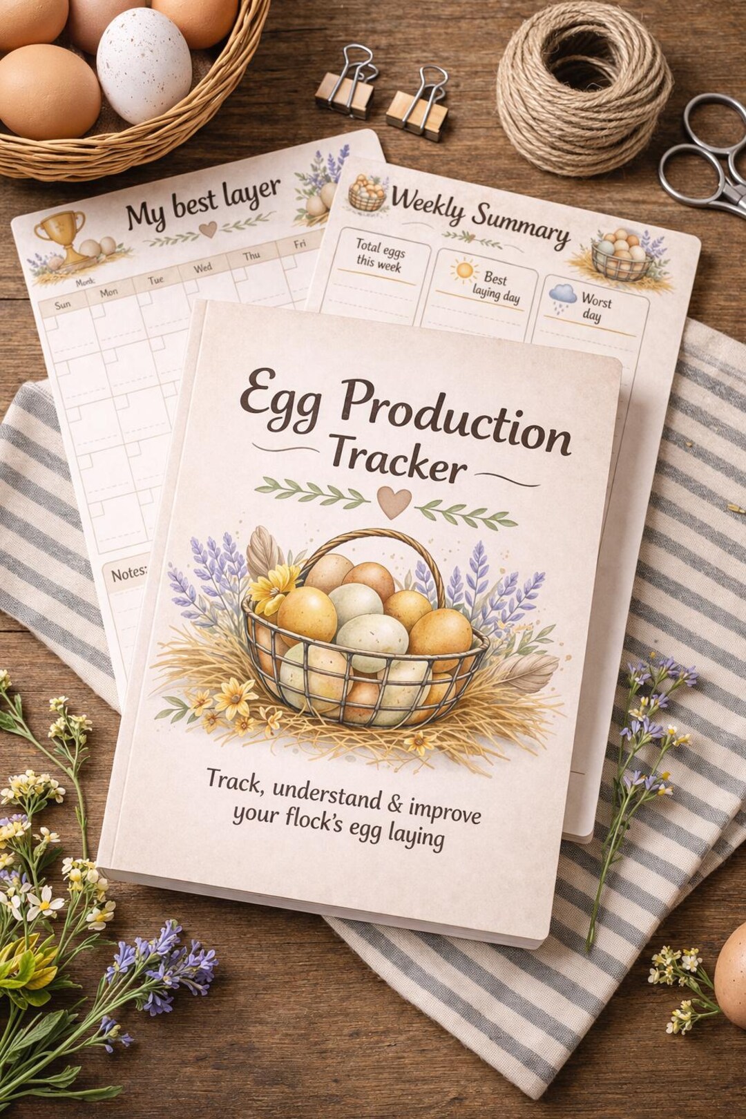 Chicken Egg Tracker Printable PDF, Egg Production Tracker, Chicken ...