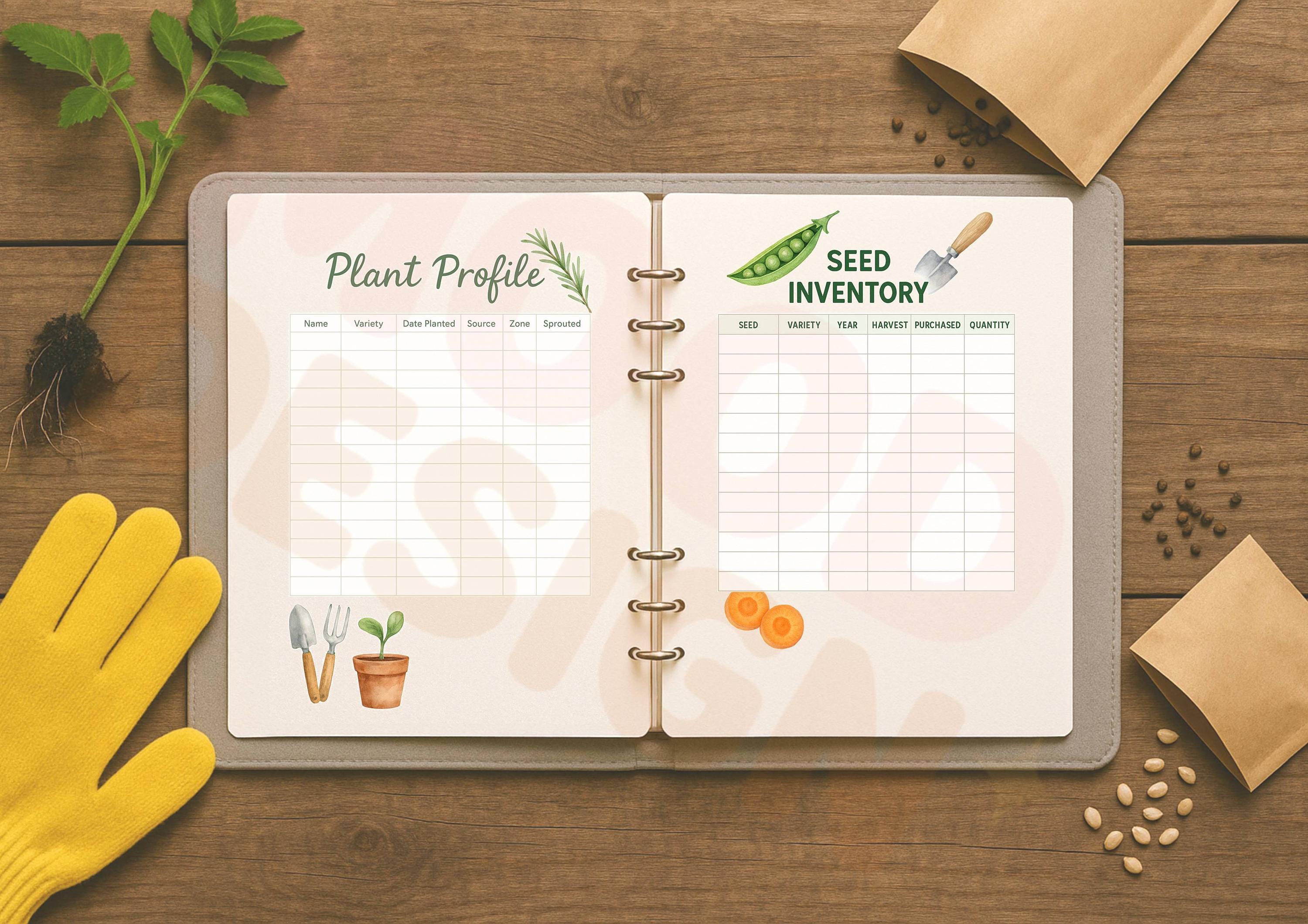 Printable Gardening Journal & Planner | A4 A5 PDF | Undated Monthly ...
