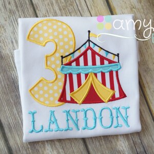 Circus Birthday Shirt - Carnival - Circus Party - Embroidered High Quality Toddler Tee - ANY AGE or COLORS - Party - Circus