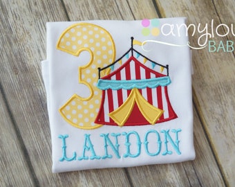 Circus Birthday Shirt - Carnival - Circus Party - Embroidered High Quality Toddler Tee - ANY AGE or COLORS - Party - Circus