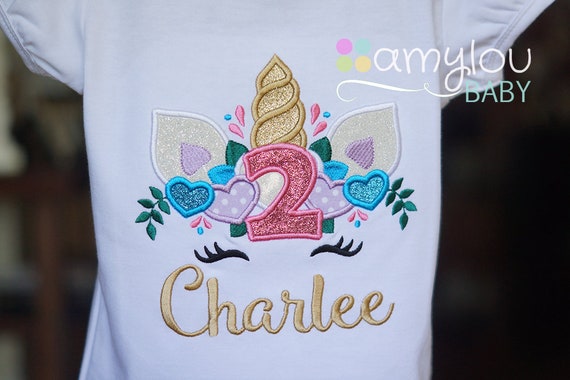 Unicorn personalized Embroidered shirt