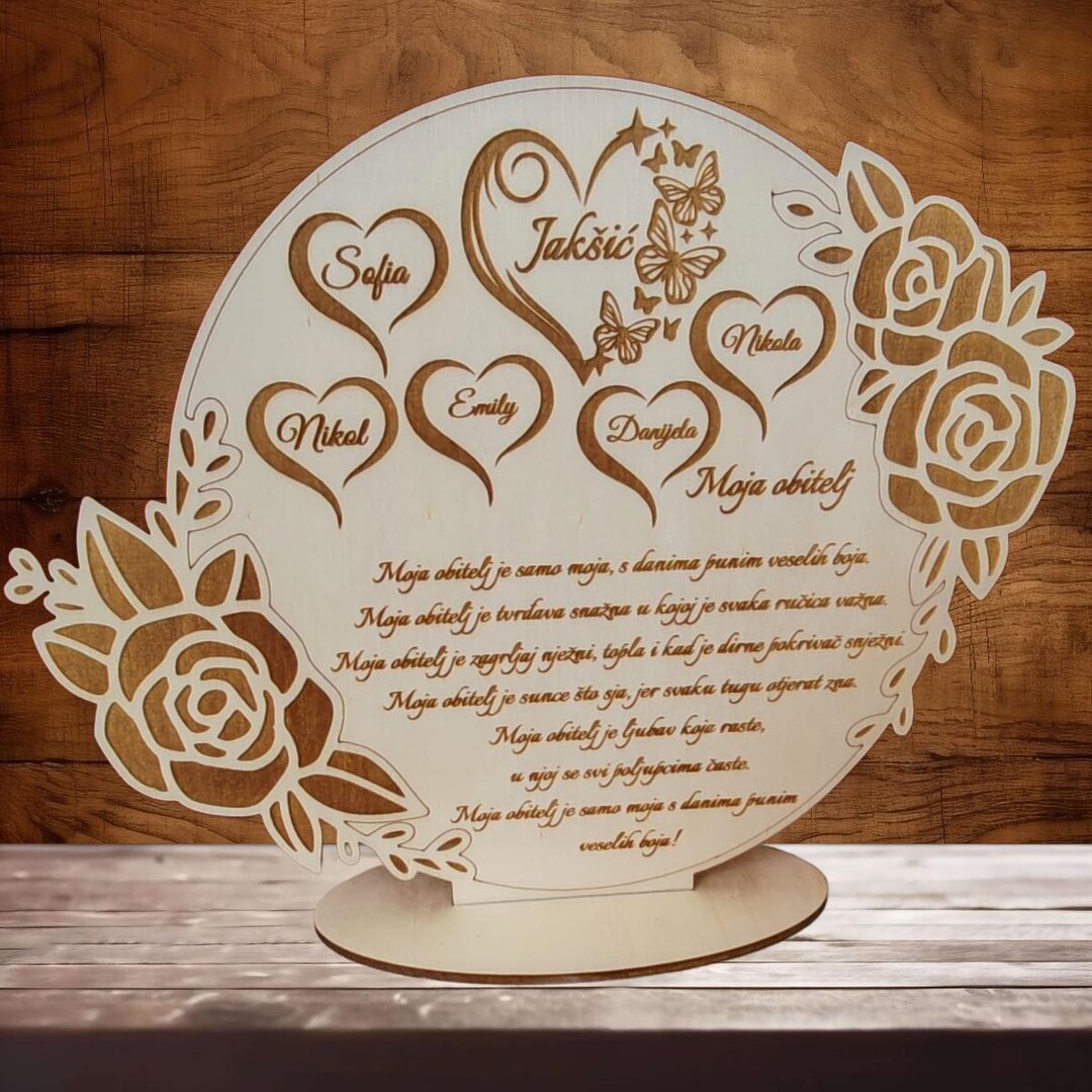 Family Tree SVG File – Personalized Family Name Sign – Laser Cut ...