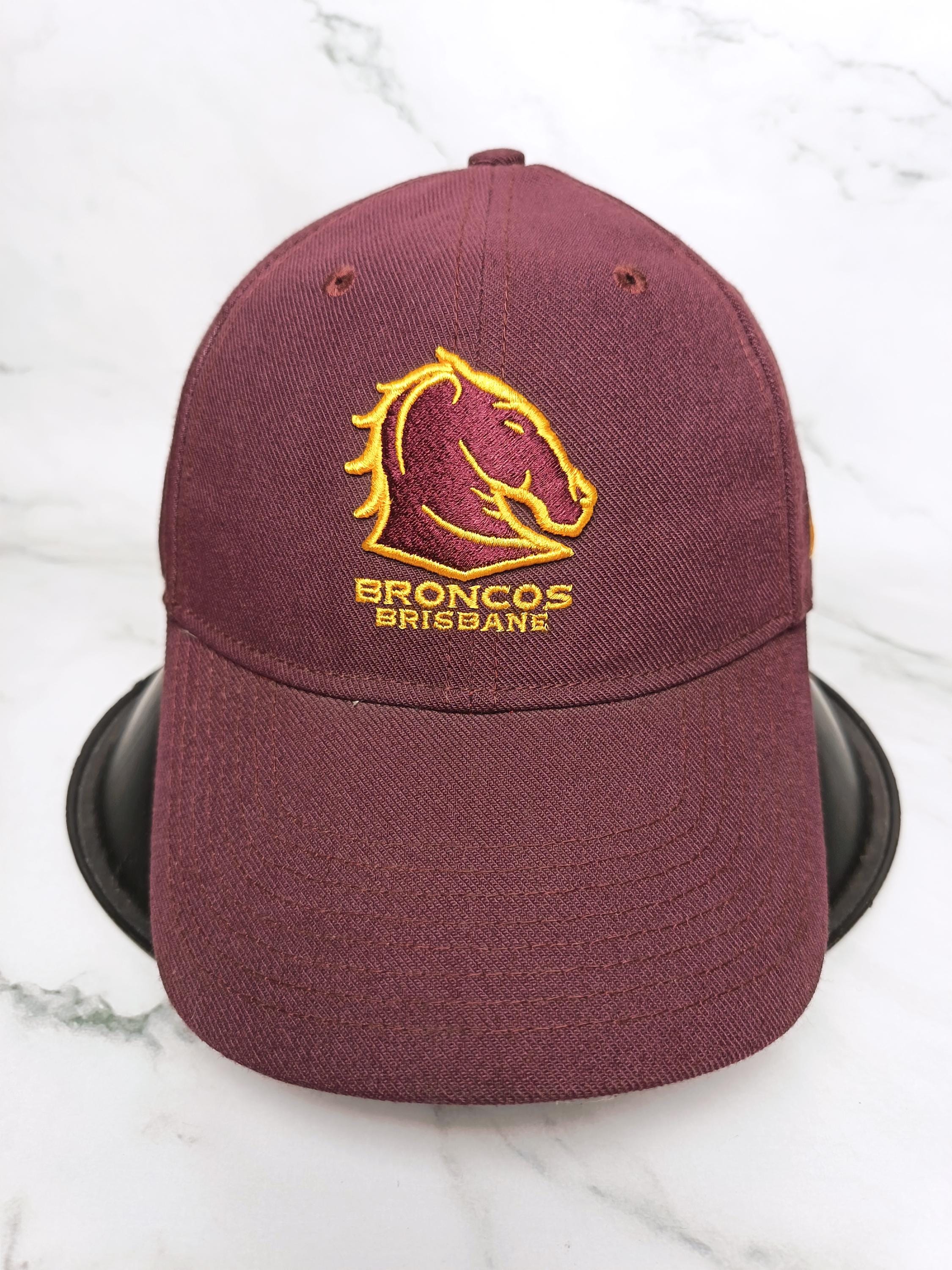 Vintage Brisbane Broncos NRL Hat: Nike Maroon Gold Rugby League