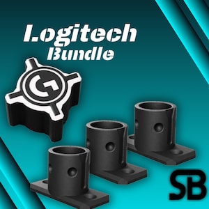 Logitech QR Bundle - Logitech 3PACK Wall Mount And Dust Cover - Logitech QR, Logitech G29, G920, G923, Pro DD11 - Simracing Accessories