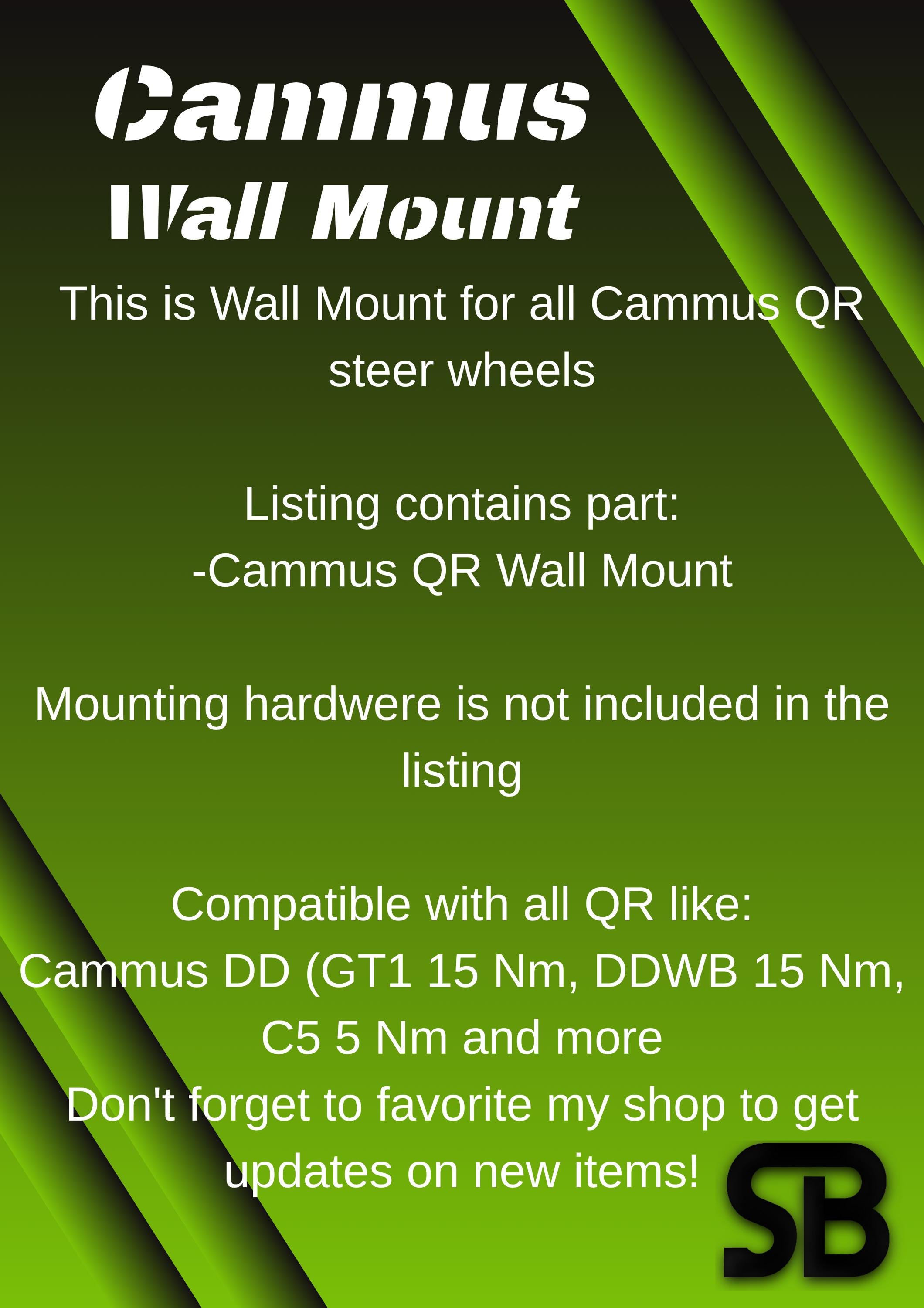 Cammus QR Wall Mount - Cammus DD GT1 15 Nm, DDWB 15 Nm, C5 5 Nm