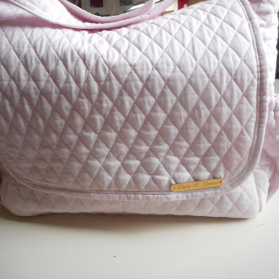 pink quilted bag