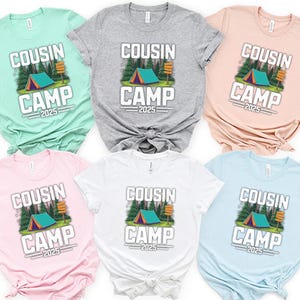 Cousin Camp 2025 Shirt, Family Summer Campfire Shirt, Matching Cousin Camp Shirt, Camping Trip Shirt, Kids Outdoor Adventure Shirt for Him