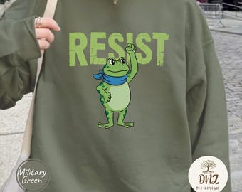 Portland Frog Resist Protest Sweatshirt, Anti-ICE T-shirt, Protest Tee, Anti Establishment Gift, Deportation Resistance