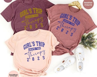 Girls Trip Airport Shirt, Girls Trip Cheaper Than Therapy, Girls Weekend, Girls Vacation Shirt,Girls Weekend Trip,Vacay Mode Shirt
