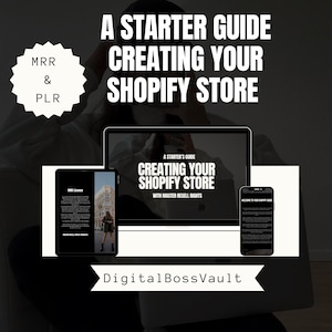 A starter guide creating your shopify store | Editable Canva PDF | Shopify Business Starter | Master Resell Rights | Digital Product
