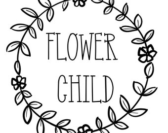 Download Hippie flower girl | Etsy