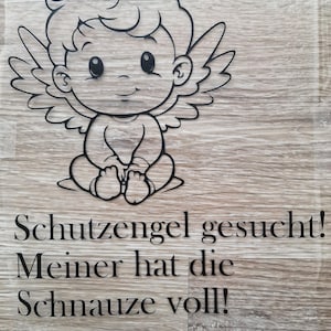 Sticker Aufkleber Auto lustig Scheibe Schutzengel gesucht