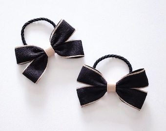 2 Set Bow Hair Ties, Baby hair bands, Small elastics, Toddler hair bands