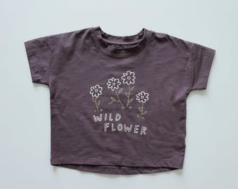 Wild Flower Graphic Tee, Children graphic tee, Toddlers t-shirt