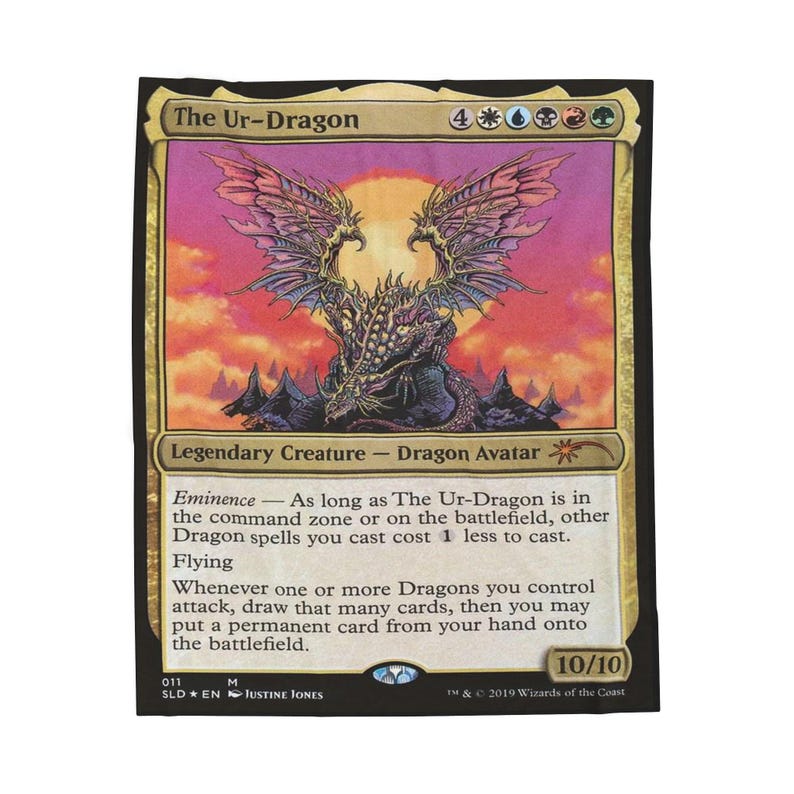The Ur Dragon Blanket- 50" x 60" - Magic The Gathering image 2