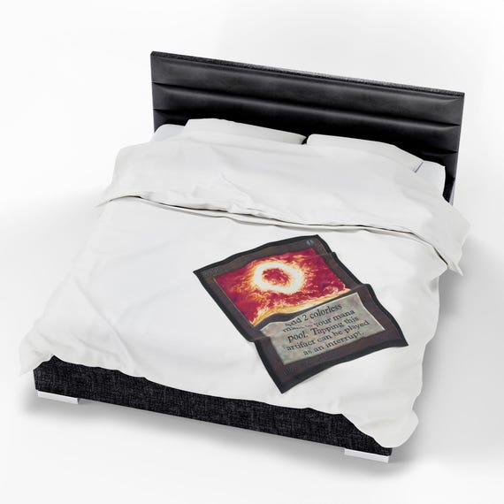 mtg card blanket Sol Ring Inspired Throw Gamer Gift 30x40 50x60 60x80 | Magic-themed Fleece Couch Bed Sofa Decor | Mana Vault Cards Exclusive made up of 100% polyester material Are these blankets tournament legal?