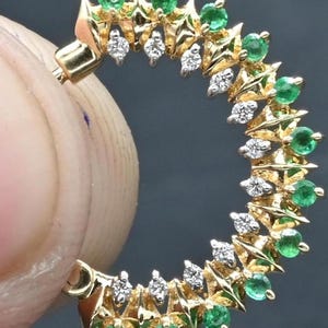 Septo esmeralda | Argola para piercing de orelha com diamante esmeralda | piercing de nariz unissex | argola daith com diamante | argola daith com cartilagem esmeralda | argola para nariz