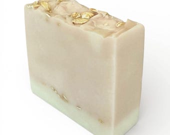 Oatmeal Milk and Honey Goats Milk Soap Natural Handmade Bar, 4 oz