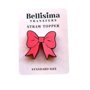 Coquette Bow 3D Gedruckter Stroh Topper, Passend für Standard & 40 Unzen Strohhalme, Strohanhänger, Cup Zubehör