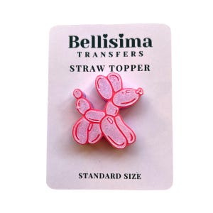 Coquette Pup  3D Printed Straw Topper, Fits 16 oz Standard or Stanley size  Straw Charms, Cup Accessories
