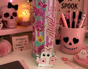 Ghost Can Opener Keychain | Cute Ghost Can Tab Opener | Pink Ghost Drink Opener | Book Lover Keychain | 3D Printed Can Puller Gift