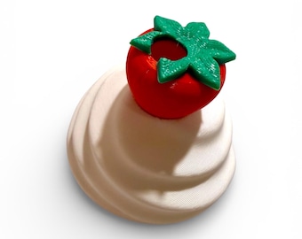 Strawberry Whipped Cream Lid Topper | 16 oz Tumbler Lid Topper | Cute Drink Accessory | Kawaii Cup Charm | 3D Printed Cup Topper