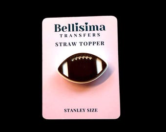 Football Straw Topper | Sports Straw Cover | Stanley Straw Topper | Game Day Cup Accessory | Football Tumbler Topper