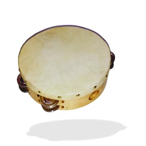 Personalized Wooden Tambourine 6&quot; 8&quot; 10&quot; 12&quot; – Custom Wedding Favors, Baby Shower Gifts, Handcrafted Musical Instrument, Double Jingles