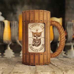 Beer can holder laser cut file - 3, 4 mm and 1/8 inch thick material - dxf, SVG, cdr - CNC vector vemplate for DIY craft