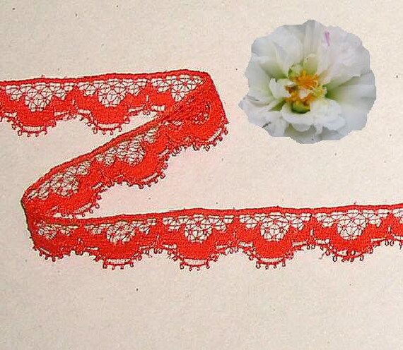 red lace trim by the yard