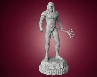Ocean King Warrior STL File – Trident-Wielding Aquatic Hero 3D Printable Model | Detailed Digital Download