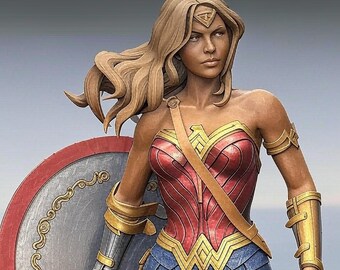 Wonder Woman FanArt STL Figure – 3D Printable Model (Digital File)