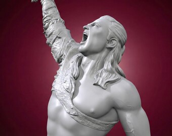 Gannicus Gladiator Statue | 3D Print Model STL File
