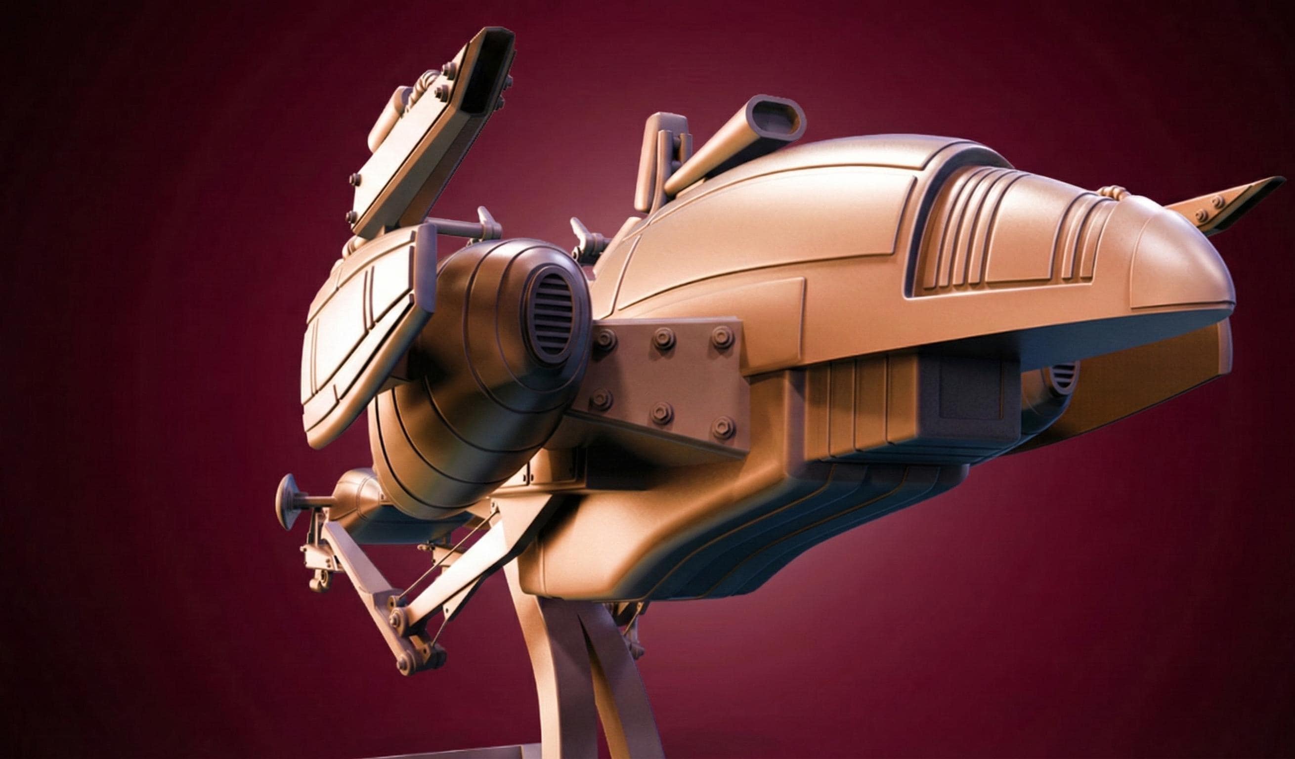 Sci-fi Scout Speeder Bike STL File – Heavy Recon Repulsor Model 3D ...