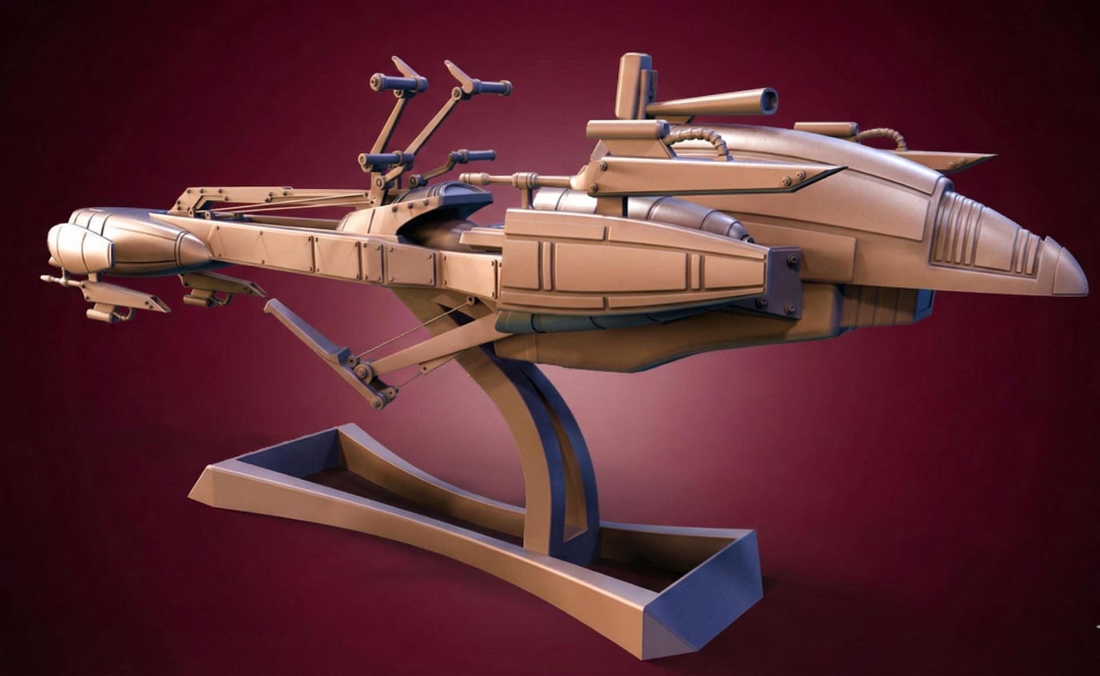 Sci-fi Scout Speeder Bike STL File – Heavy Recon Repulsor Model 3D ...