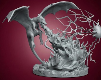 Charizard & Pikachu Fan Art – 3D Printable STL Model